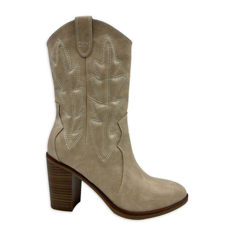 MIA GIRL Women's Ryleh Mid-Calf Cowboy Boots, Sizes 6-10 - Walmart.com | Walmart (US)