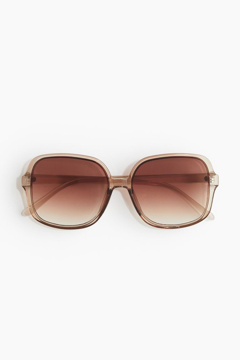 H & M - Eckige Sonnenbrille - Beige - Damen | H&M (DE, AT, CH, NL, FI)