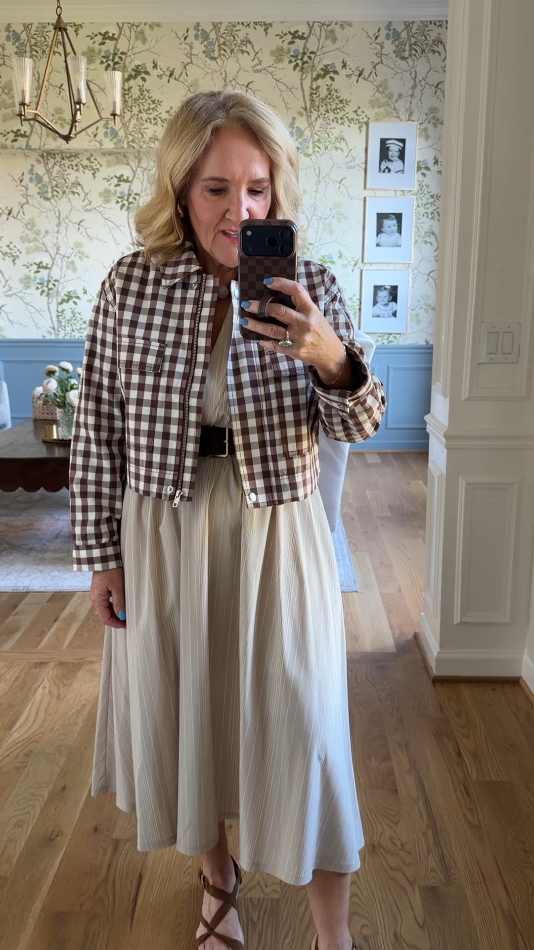 Size 8 in dress 
Medium in jacket 

#LTKOver40 #LTKWorkwear #LTKSaleAlert