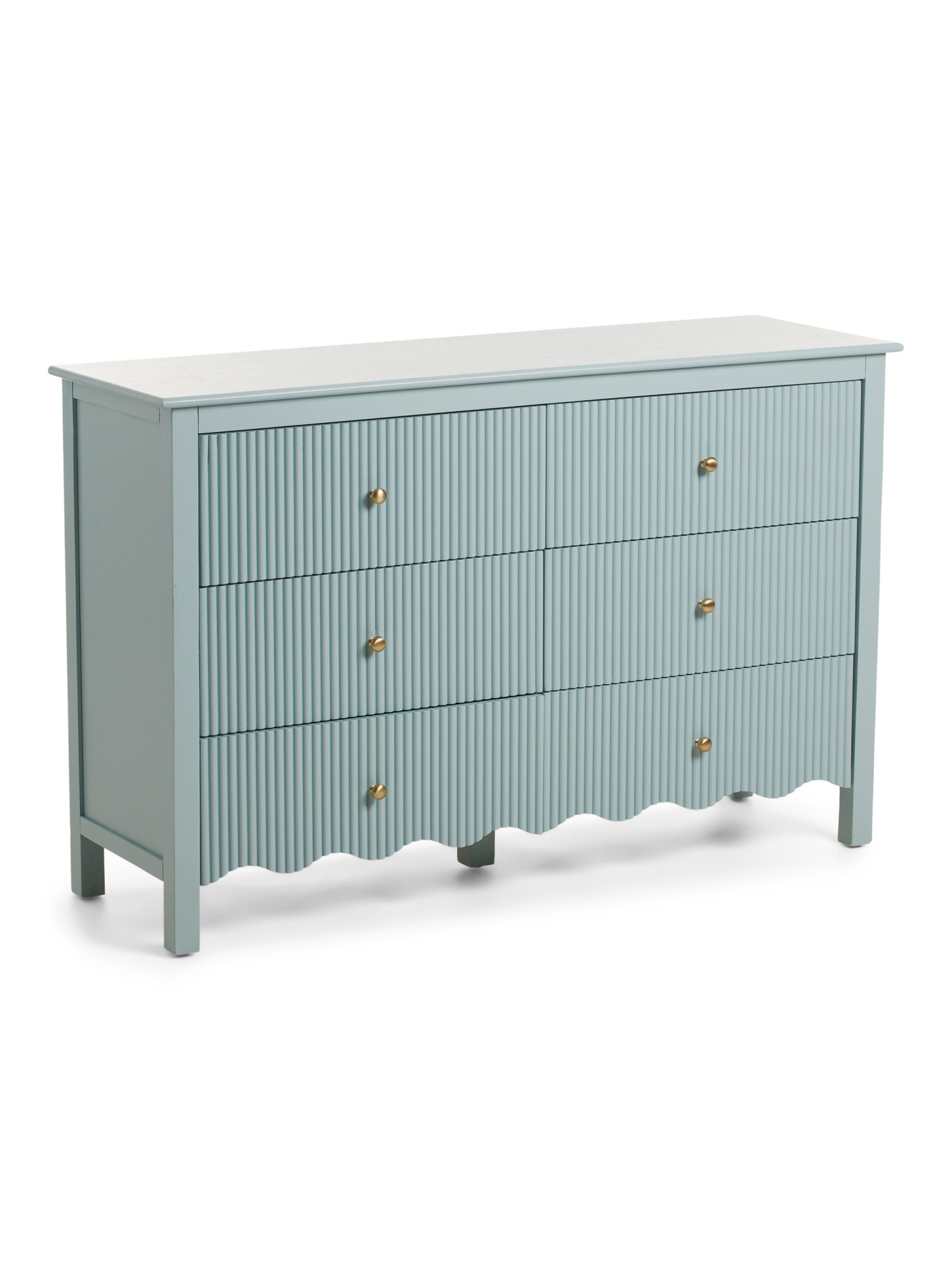 50x16x32 6 Drawer Fluted Scalloped Dresser | Furniture & Lighting | Marshalls | Marshalls