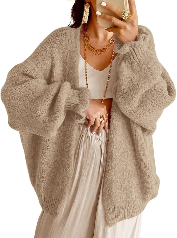 Saodimallsu Womens Oversized Cardigan Sweaters Fall Chunky Long Cardigans | Amazon (US)