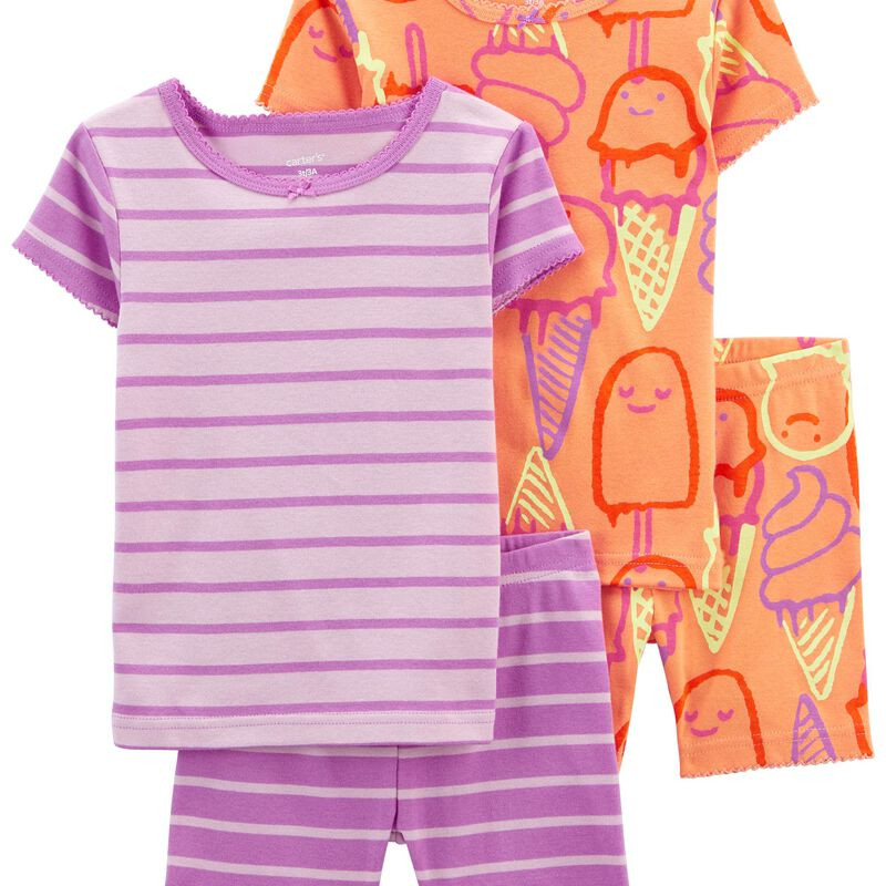 Toddler 4-Piece Ice Cream 100% Snug Fit Cotton PJs | Carter's