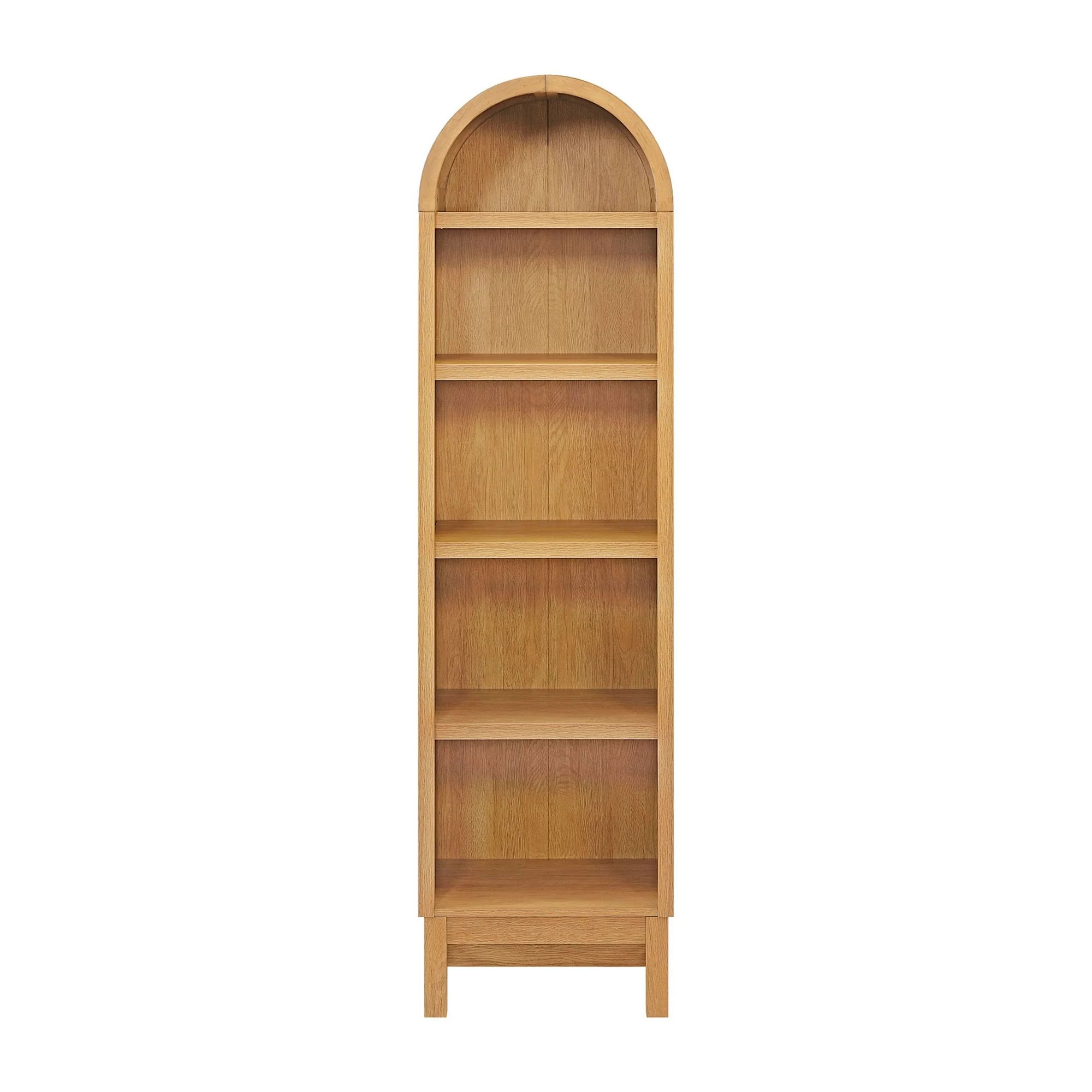 Better Homes & Gardens Juliet Narrow Arch Bookcase, Light Honey Wood Finish | Walmart (US)