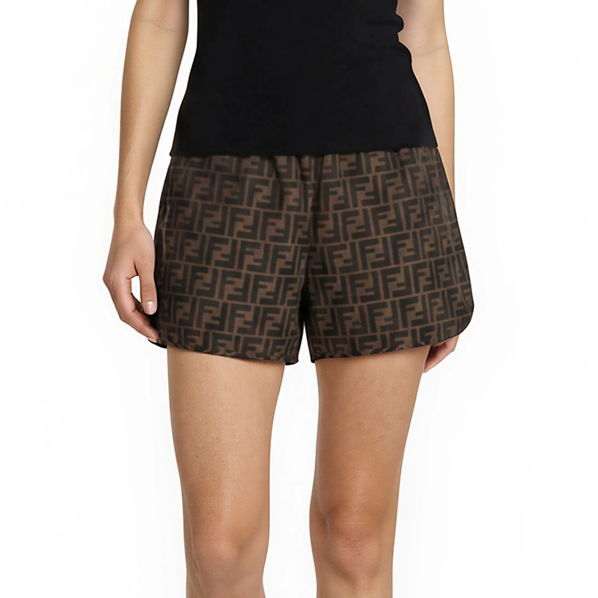 Fendi FF Canvas Shorts | Overstock