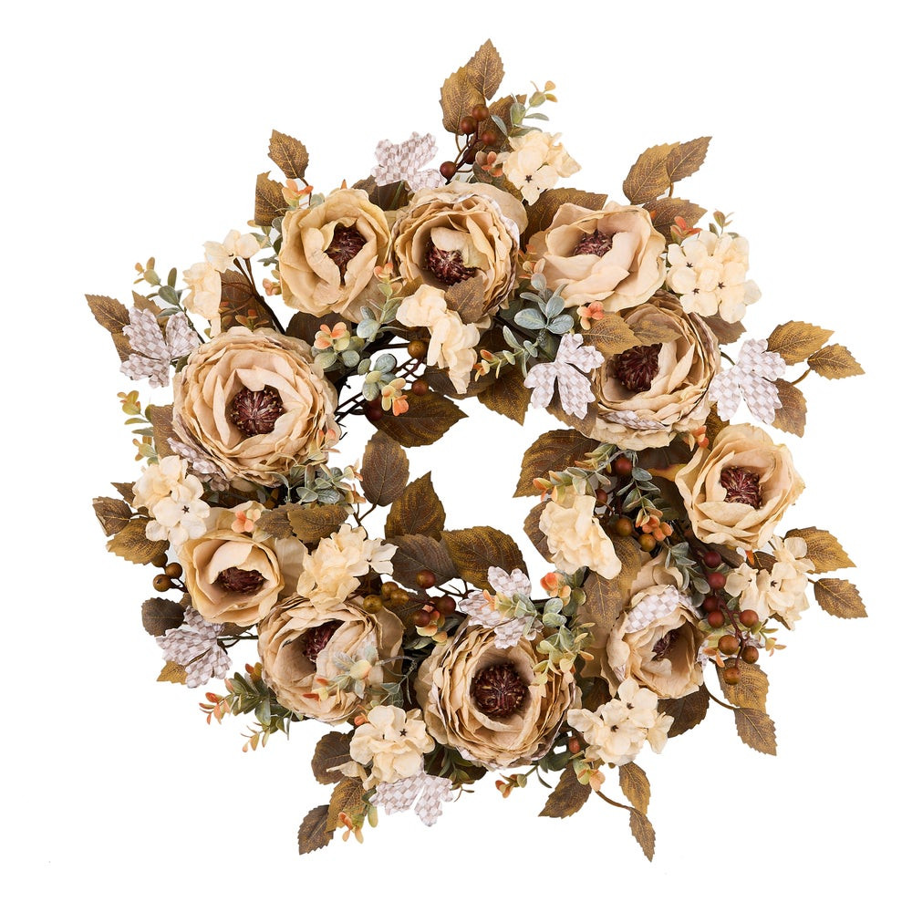 Mocha Fall Floral 26" Wreath | MacKenzie-Childs