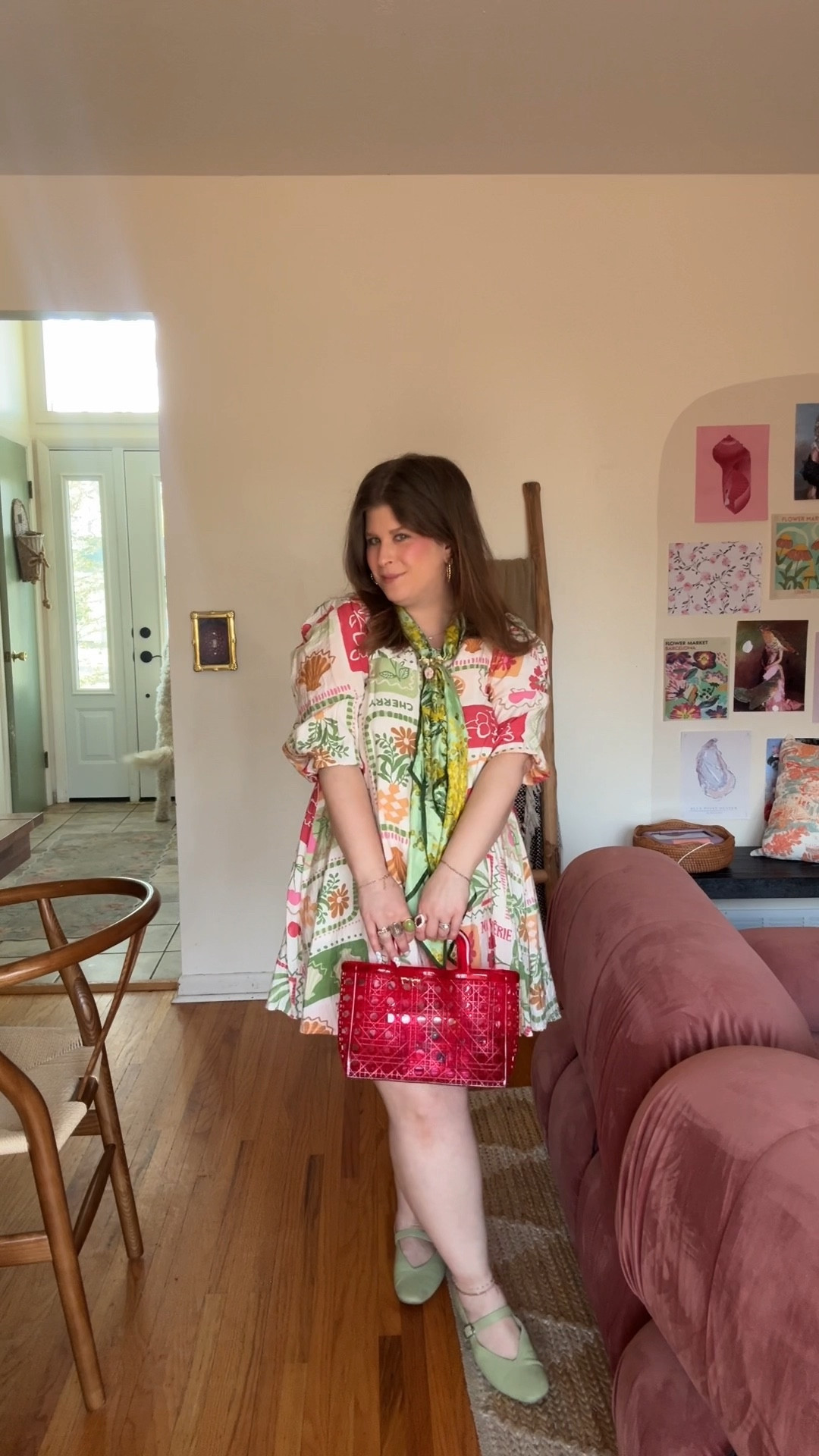 Dress season is the best season 👗🍒

So excited to break this dress out after a long winter! 

Love all the cute colors & maximalist vibes!

#dopaminedressing #maximalist #maximalistfashion #colorfuloutfit #petitestyle
