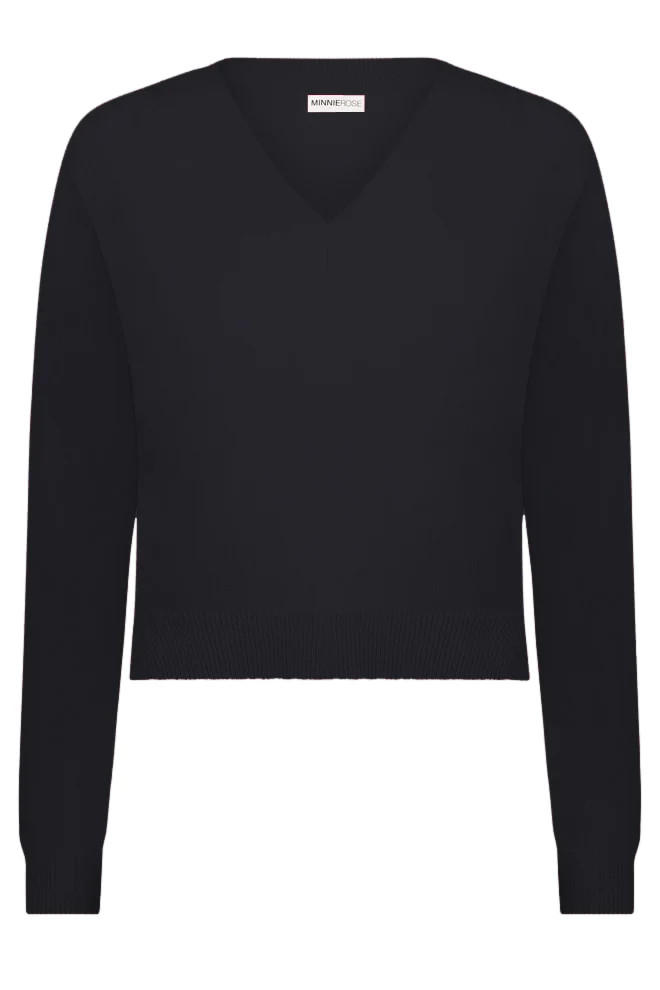 Cashmere Raglan V-neck | Minnie Rose