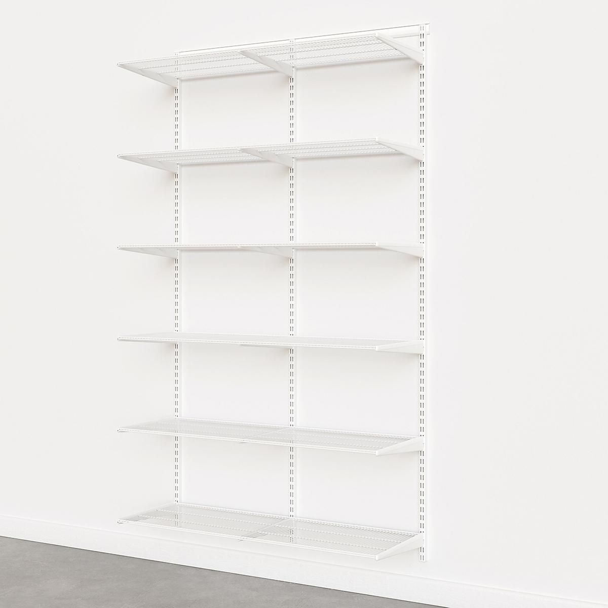 Elfa Classic 4' Basic Shelving White | The Container Store