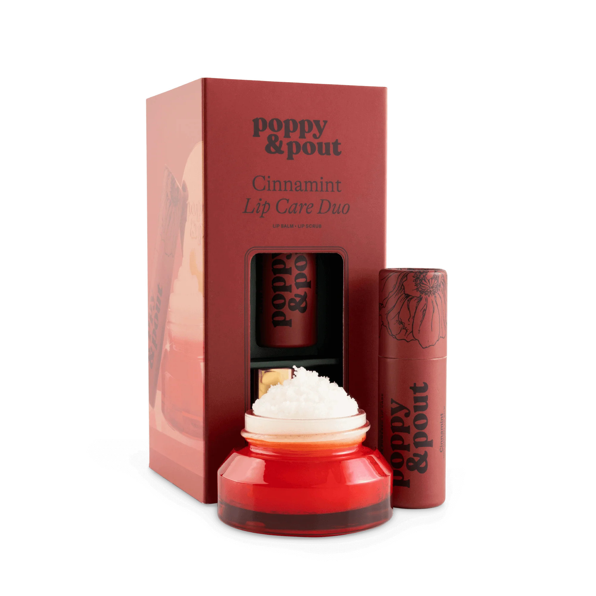 Gift Set, Lip Care Duo, Cinnamint | Poppy & Pout