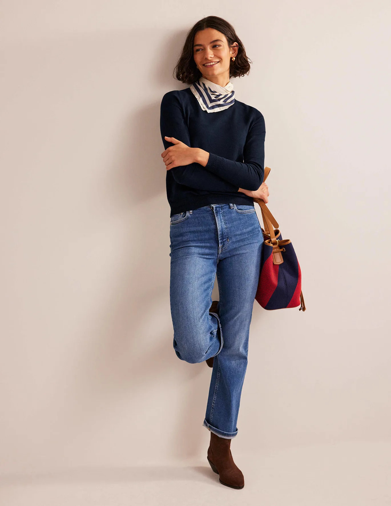 Catriona Cotton Crew Jumper | Boden (UK & IE)