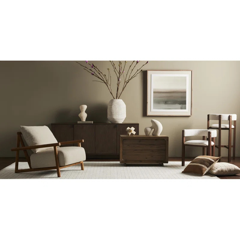 Joss & Main Annaya 2 - Drawer Solid Wood Nightstand in Rustic Gray | Wayfair | Wayfair North America