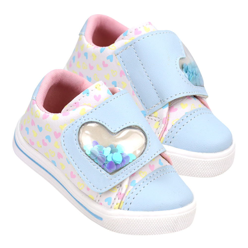 Tênis Infantil Feminino Branco c/ Velcro Coração | Bebê Fofuxo | Bebê Fofuxo (BR)