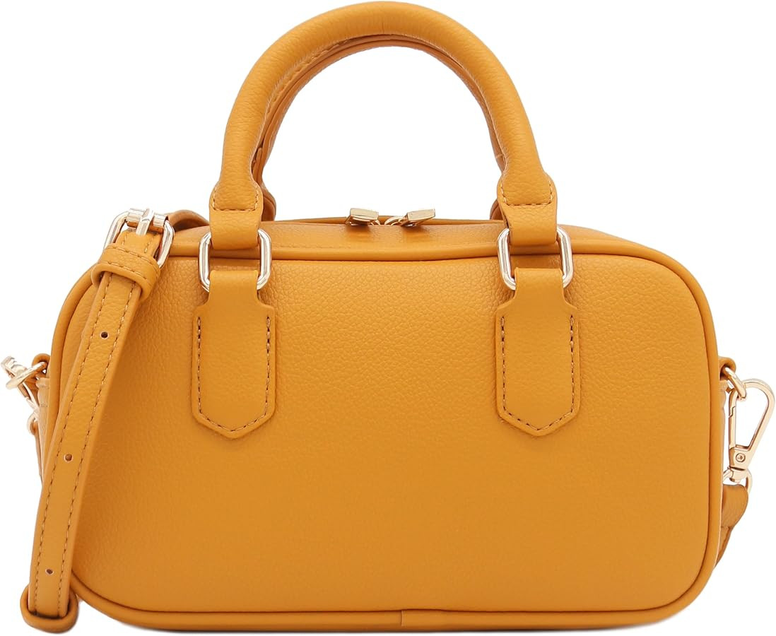 Mini PU Leather Satchel Purse Top Handle Crossbody Bag | Amazon (US)