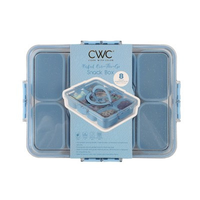 Cook With Color Sparkle with Lid Snack Box Food Storage Container Blue | Target