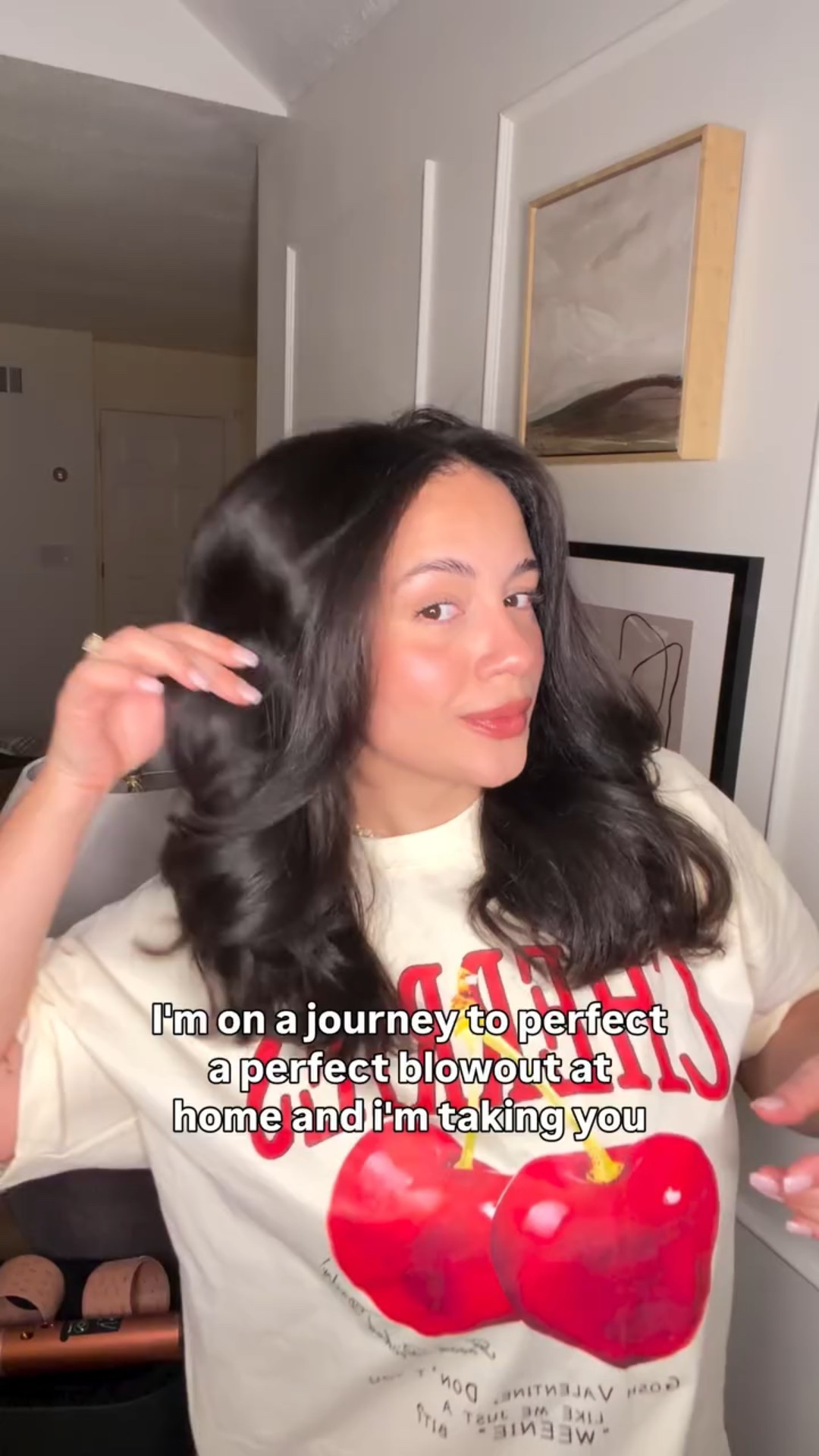 I'm so in love with my @dyson airwrap! If you're cool with experimenting with hair styling at home and figuring out the device, it's actually really worth it. I've got the products I used linked below, but my wash routine is what’s really making my hair shine. Let me know if you guys want more hair content!