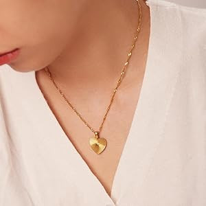 IBARA Women Gold Dianty Necklace Sun Crescent Moon Star Evil Eye Lock Lovely Heart Flower Butterf... | Amazon (US)