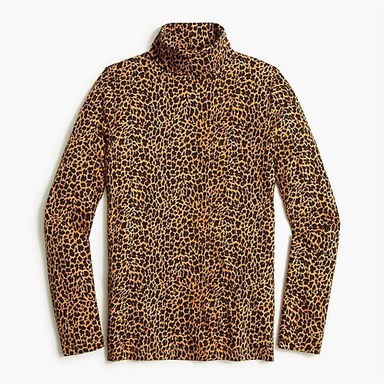 Factory: Printed Tissue Turtleneck For Women | J.Crew Factory
