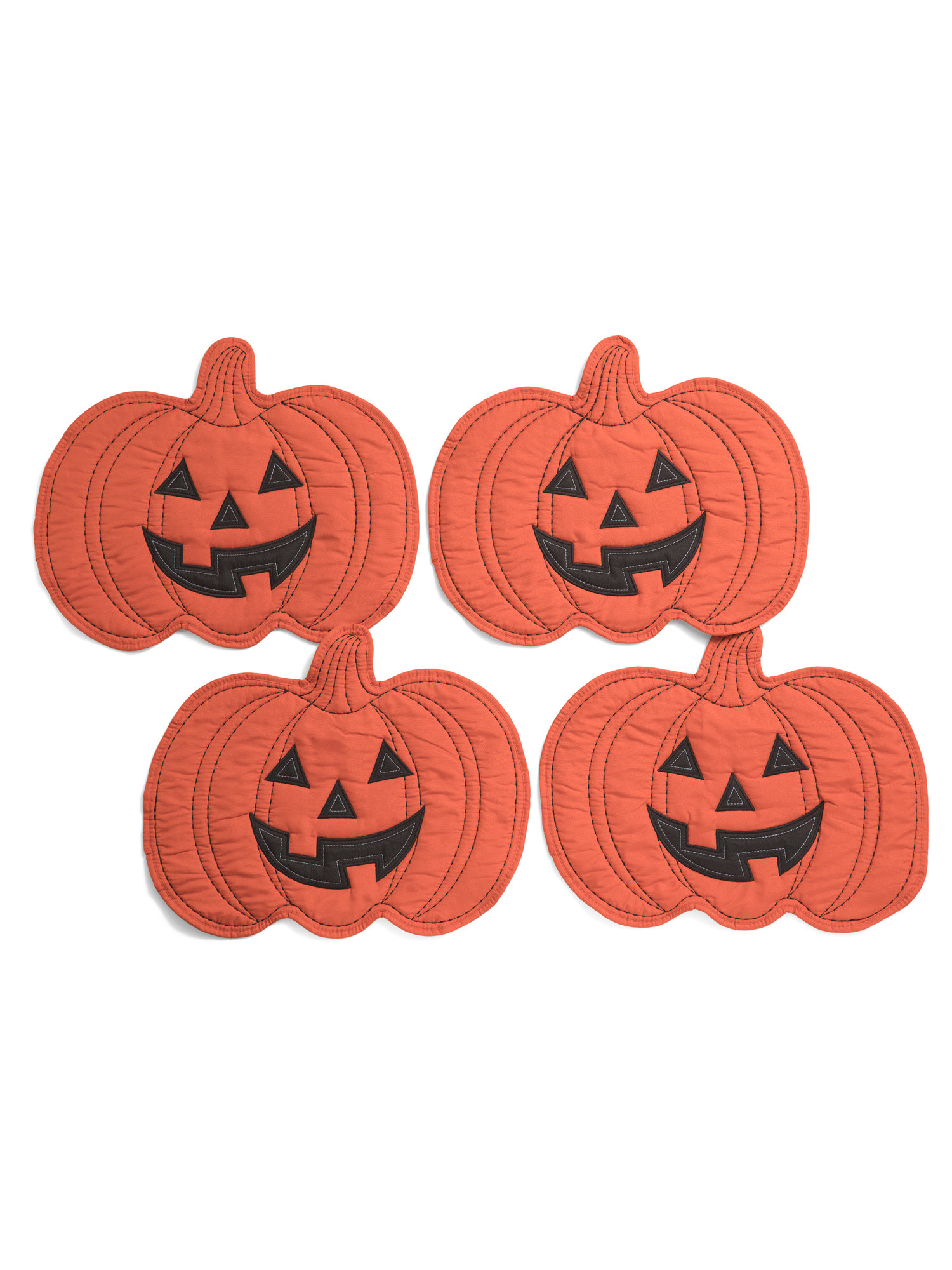 4pk Quilted Jack O Lantern Placemats | TJ Maxx