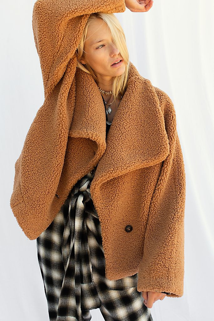 Izzy Wrap Teddy Jacket | Free People (Global - UK&FR Excluded)