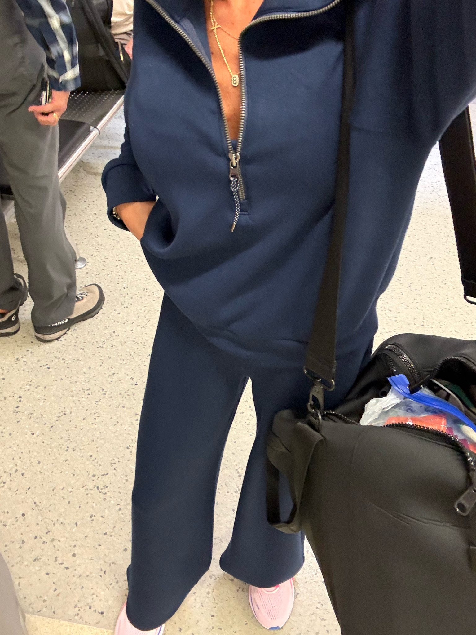 My easy travel outfit on sale and petite friendly! So soft and looks elevated. Wearing xs petite. And my carry on duffel is washable

#LTKPetite #LTKTravel #LTKootd