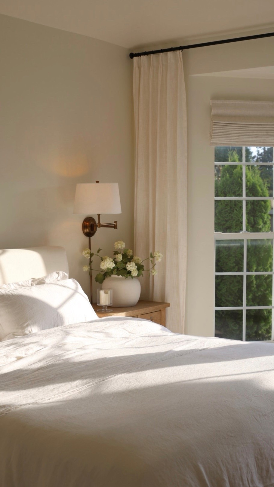 These Liz Linen curtains from @TWOPAGES completely transformed our bedroom. The texture, the way they catch the light, the custom fit. These were generously gifted, and truly one of my favorite upgrades in the room. If you’ve been looking for a sign to invest in quality window treatments, this is it! Use code LTK18 for 18% off. I chose the “ivory white” color with pinch pleat detail ✨
#twopageshome

#LTKHome