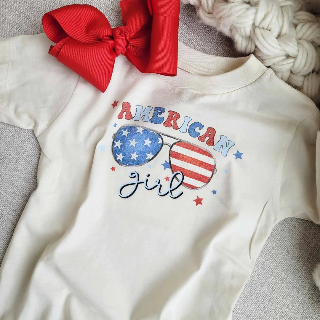 American Girl Kids Graphic Tee | Natural | Caden Lane