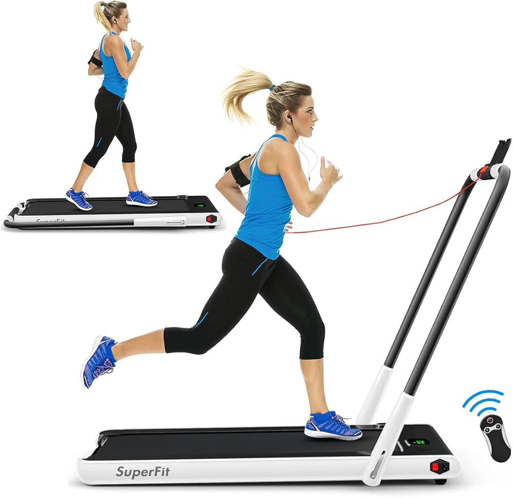 Goplus 2 in 1 Folding Treadmill, 2.25HP Under Desk Electric Superfit Treadmill, Installation-Free... | Amazon (US)
