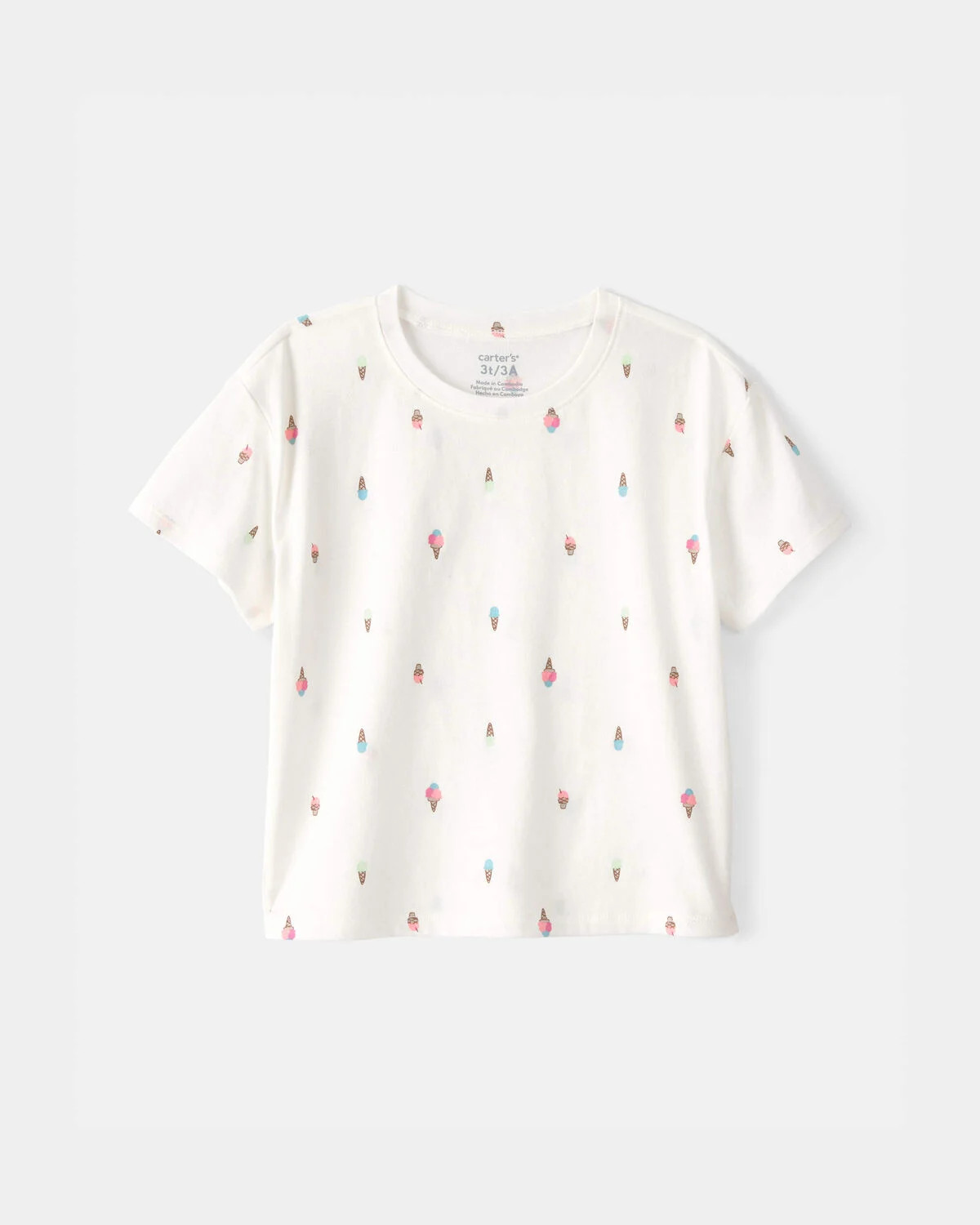 Toddler Girl Ice Cream Relaxed Top - Ivory | Carter's | Carter's Inc