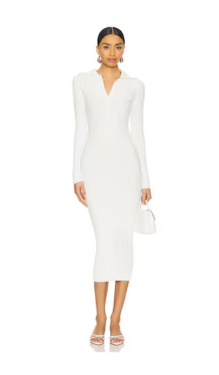 Anikia Midi Dress in White | Revolve Clothing (Global)