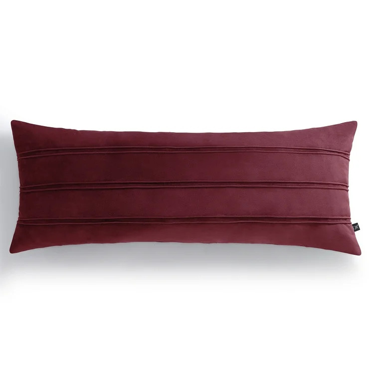 My Texas House 14" x 36" Rosalinn Red Velvet Oblong Decorative Pillow | Walmart (US)