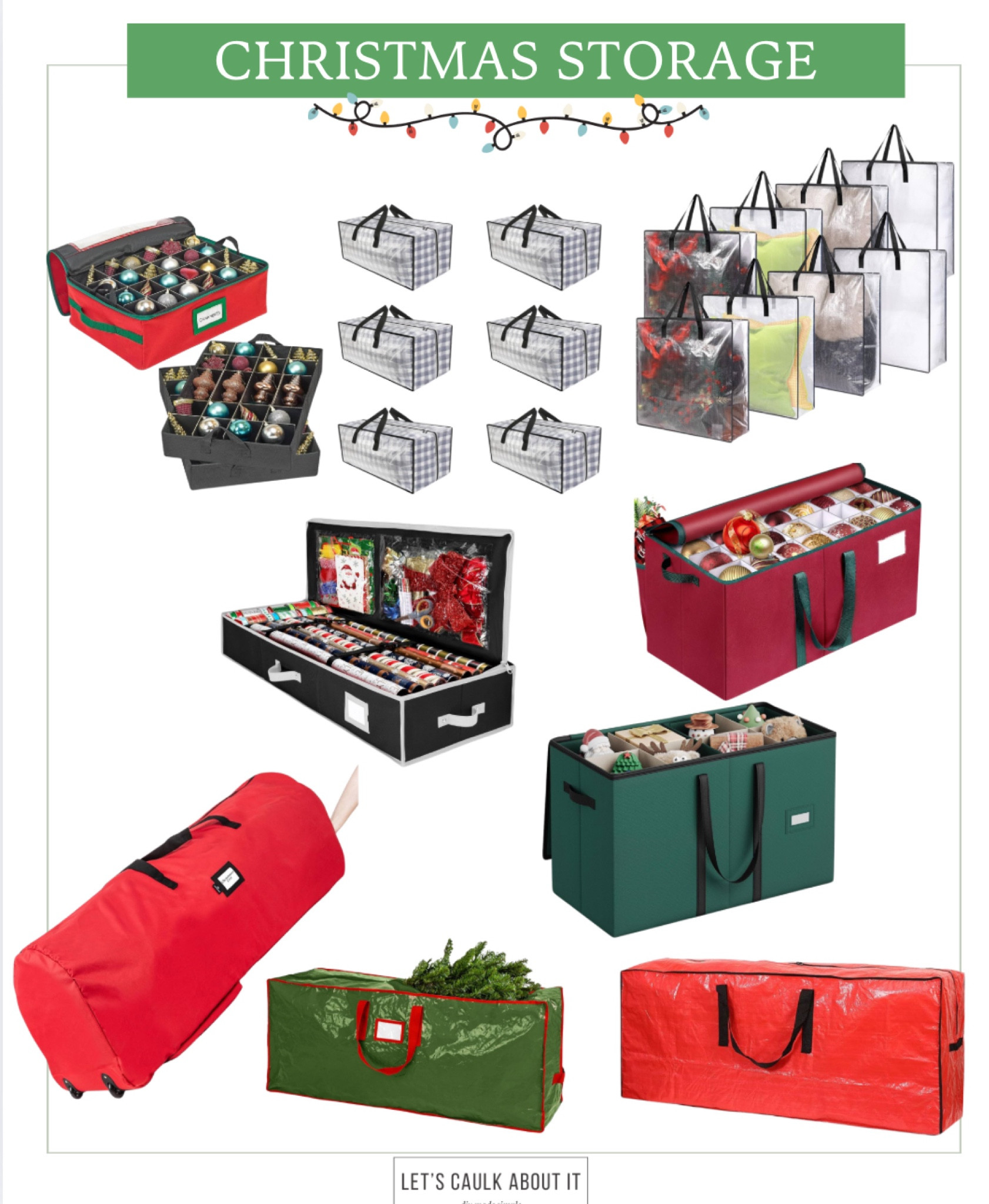 My favorite Christmas storage for artificial trees, wreaths, ornaments, figurines and more 

#LTKHoliday #LTKHome #LTKSeasonal