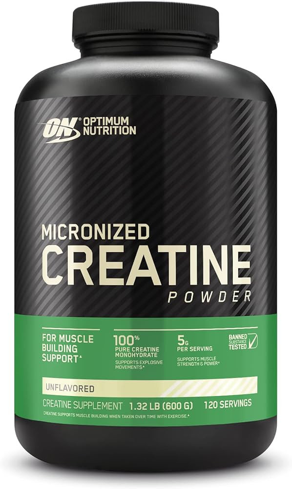 Optimum Nutrition Micronized Creatine Monohydrate Powder, Unflavored, Keto Friendly, 120 Servings... | Amazon (US)