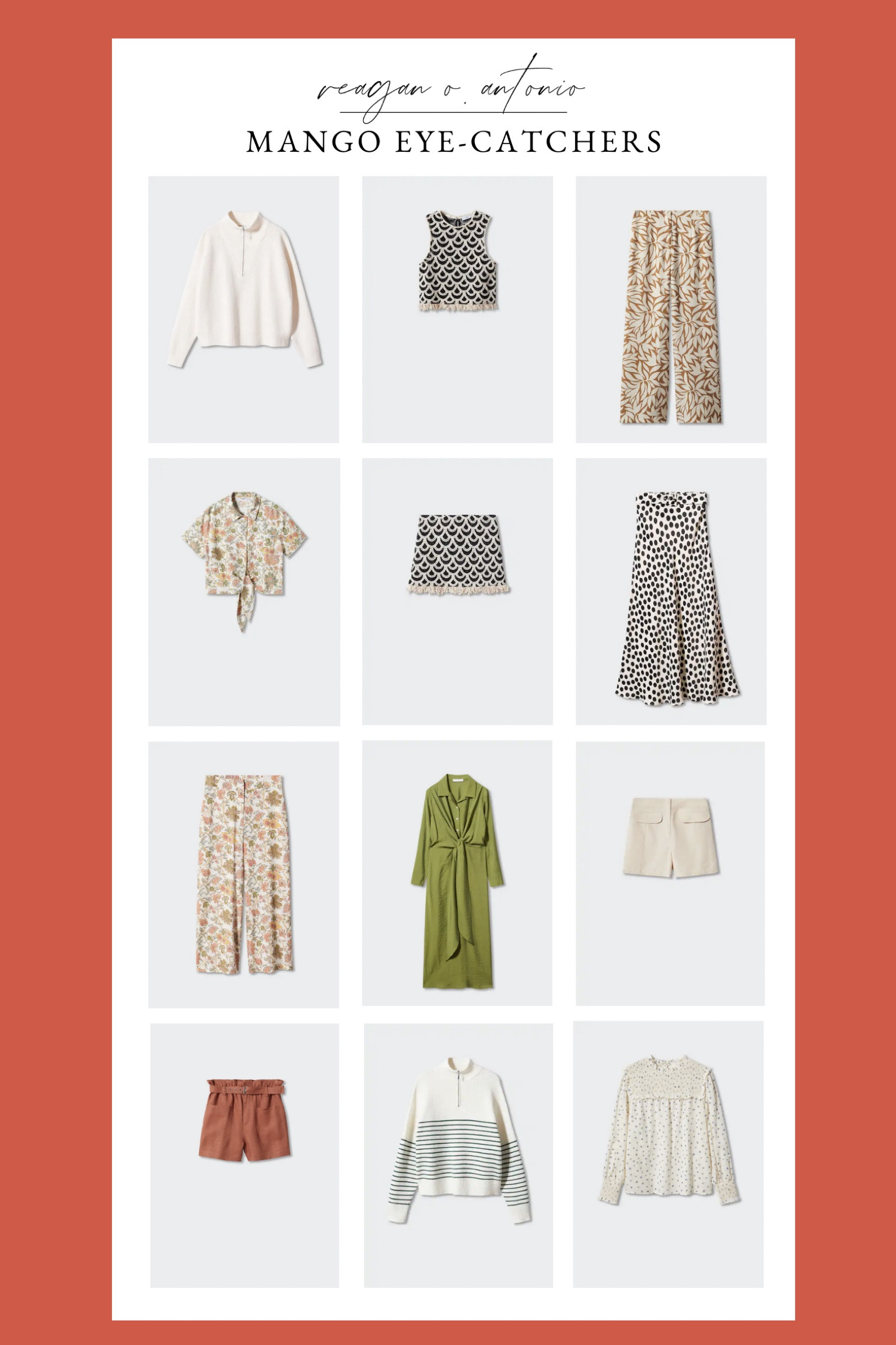 mango items that caught my eye! perfect midi skirts, dresses, matching sets, shorts and blouses for a breezy summer and classic enough to wear for seasons to come. some good deals in there too!