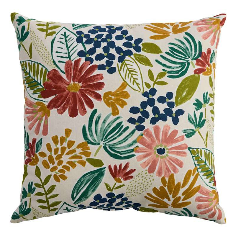 Flower Cottage Square Outdoor Throw Pillow, 16" | At Home