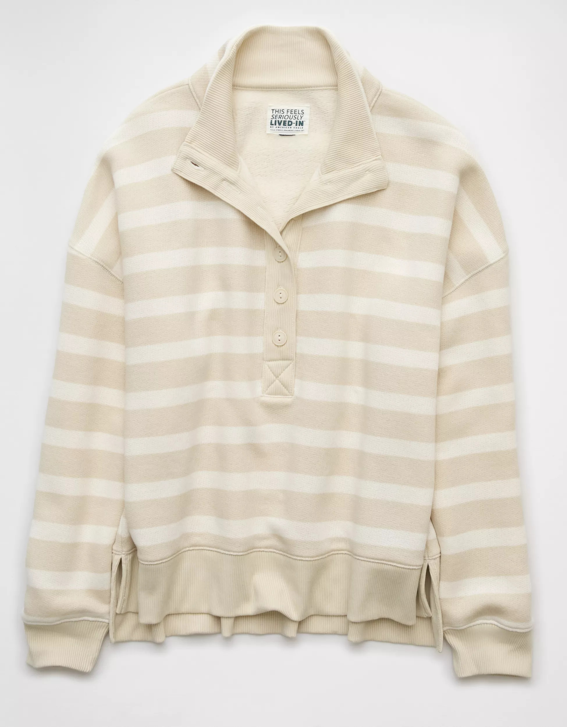 AE Big Hug Henley Sweatshirt | American Eagle Outfitters (US & CA)
