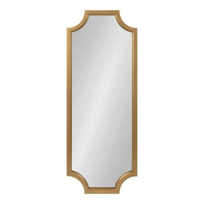 18" x 48" Hogan Scallop Wall Mirror Gold - Kate & Laurel All Things Decor | Target
