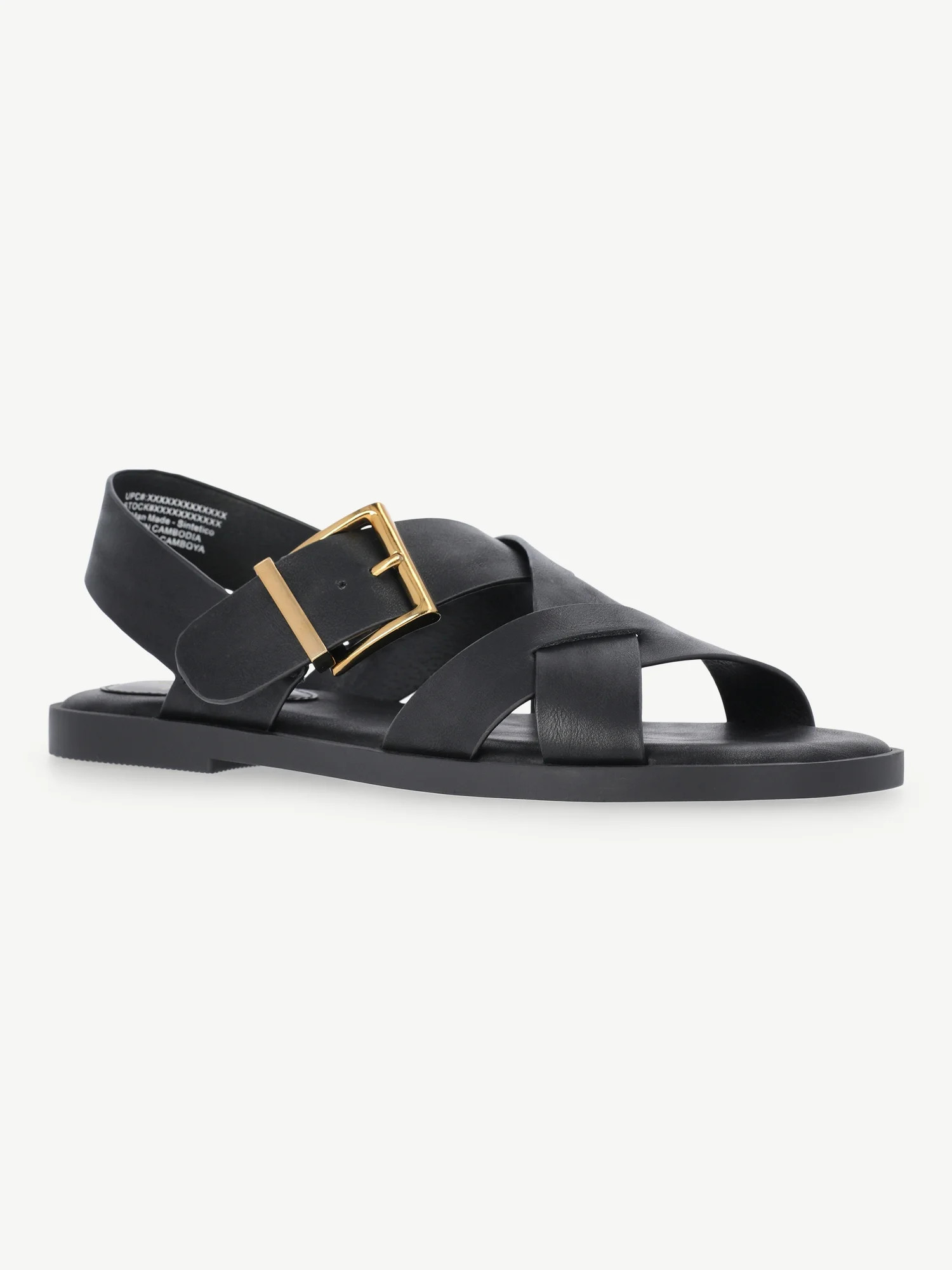 Time and Tru Women's X-Band Buckle Sandals | Walmart (US)