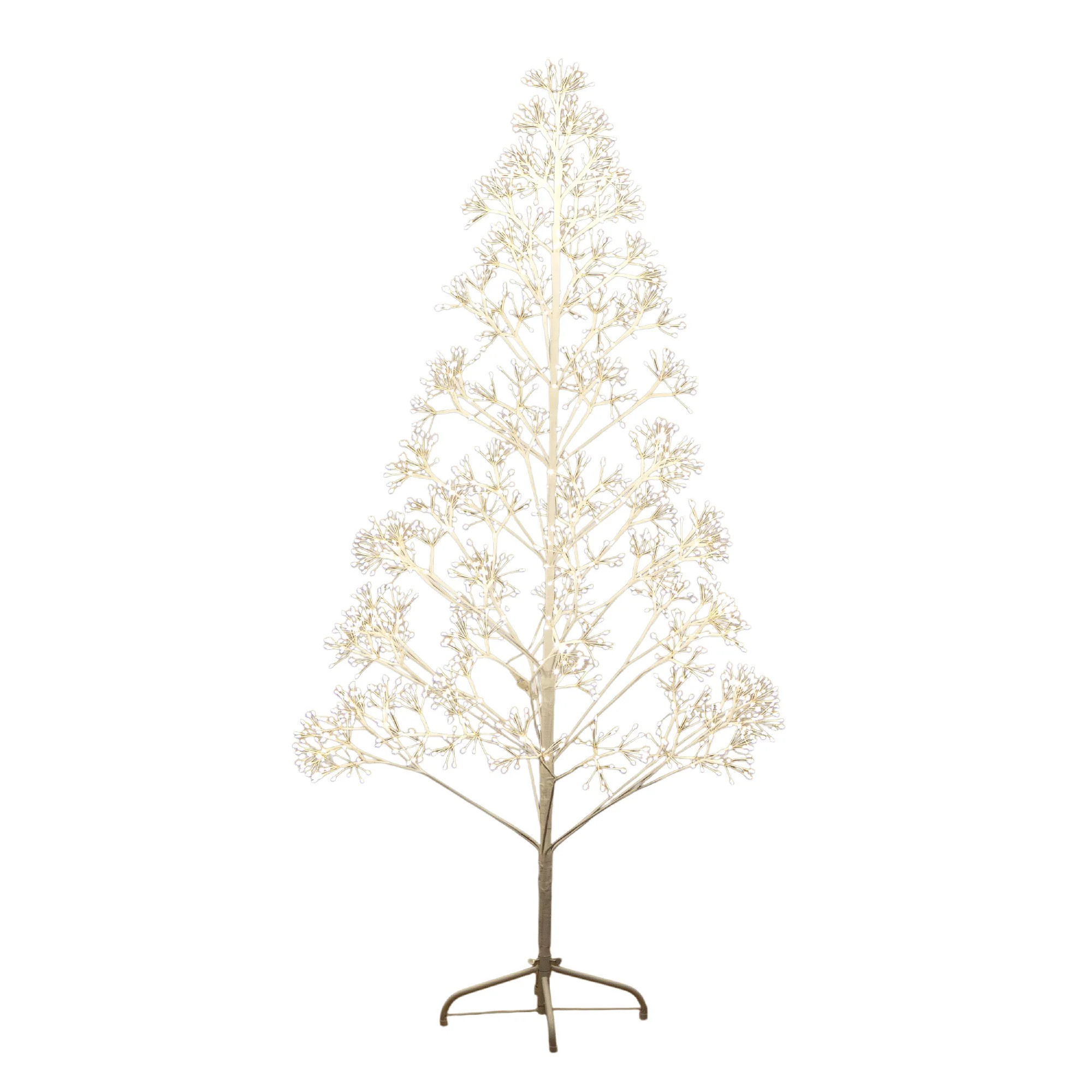 Nearly Natural 6-ft Pre-lit White Artificial Christmas Tree with White LED Lights one_size | T5412 | Lowe's