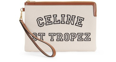Small Pouch in Textile with Celine St Tropez Print and calskin - CELINE | 24S (APAC/EU)