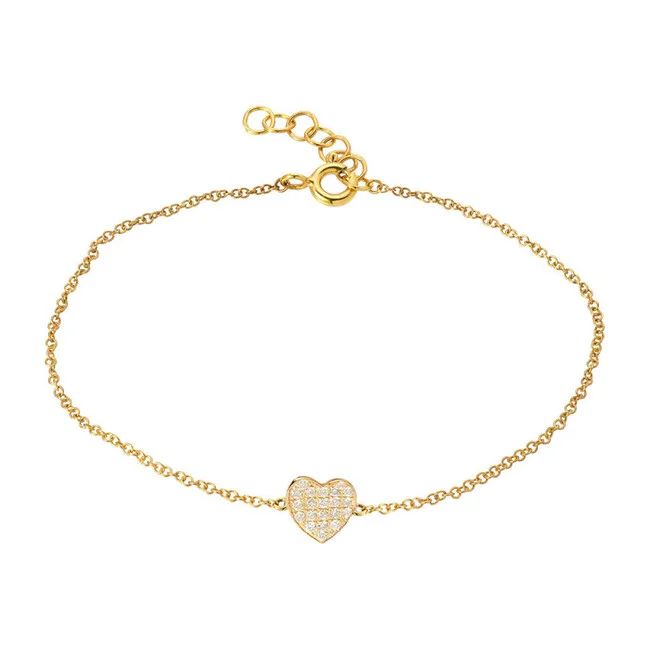 Diamond Heart Bracelet | Maisonette