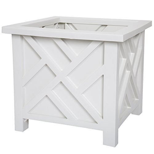 Pure Garden 50-116, White Garden Box Planter-Lattice Design | Amazon (US)