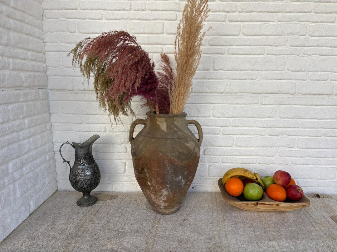 Antique Turkish Pottery Vessel | 70-80 Year Old Clay Decor | Etsy (US)