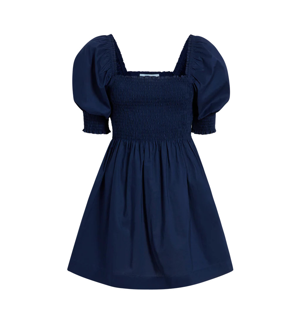 The Athena Nap Dress - Navy Cotton | Hill House Home US