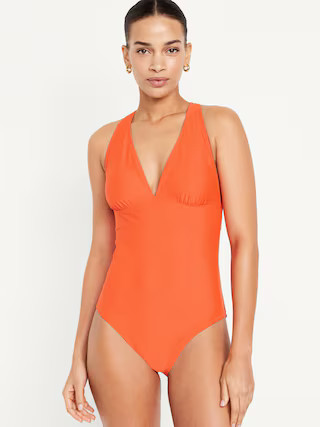 Tie-Back One-Piece Swimsuit | Old Navy (US)