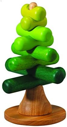 PlanToys Wooden Sorting & Stacking Tree (5149) | Sustainably Made from Rubberwood and Non-Toxic P... | Amazon (US)