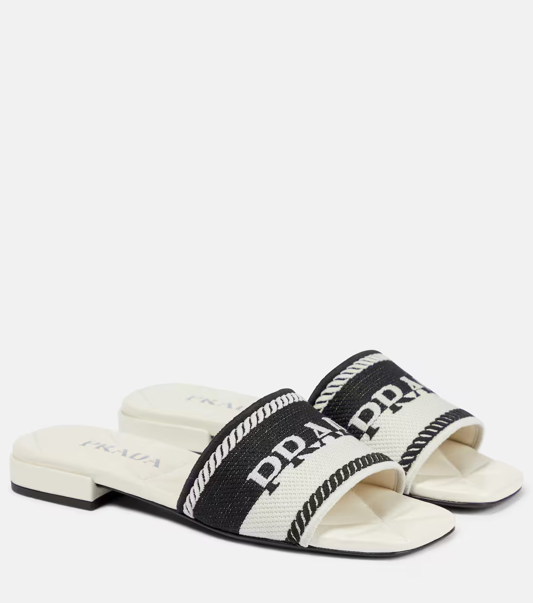 Logo-embroidered sandals | Mytheresa (UK)