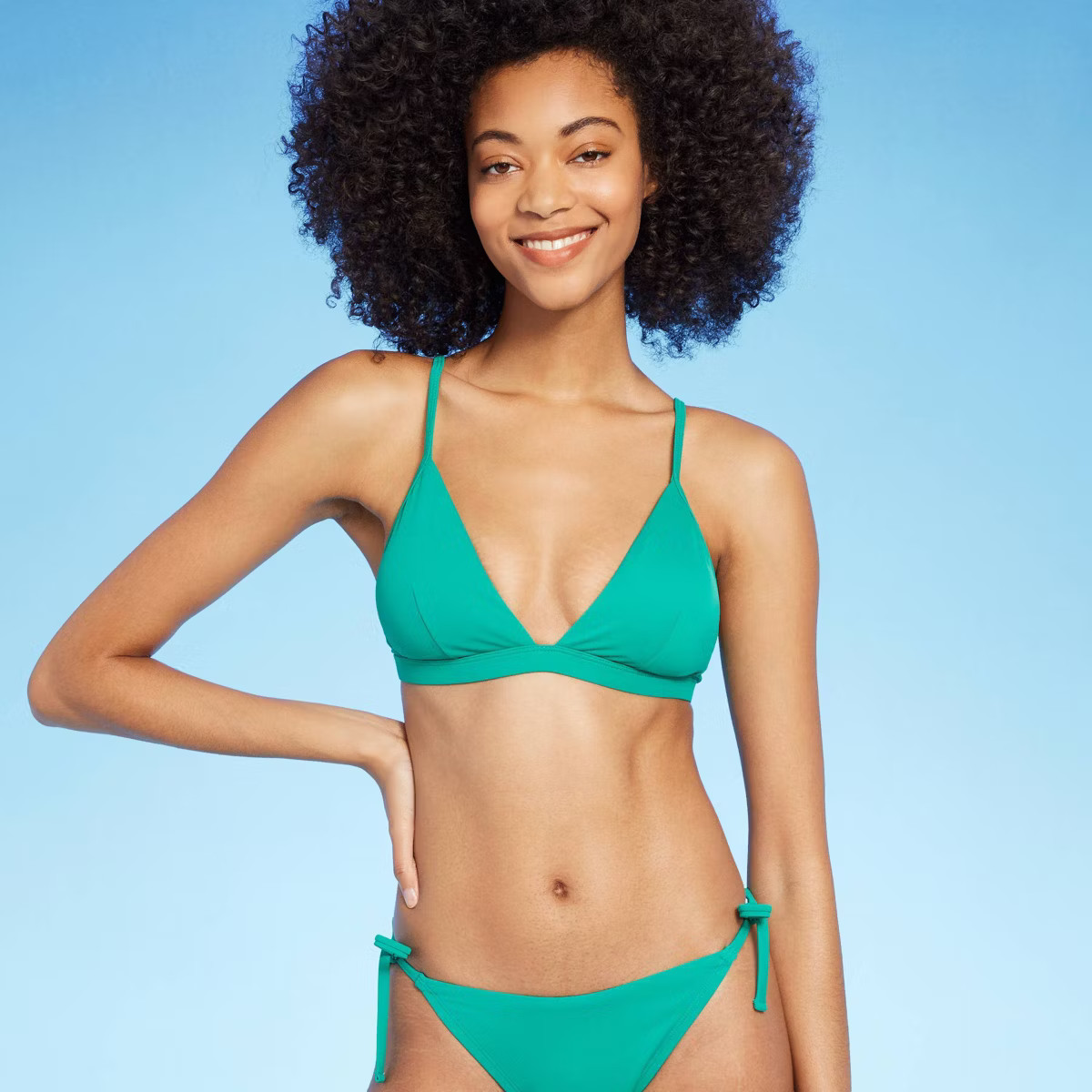 Women's Triangle Bikini Top - Shade & Shore™ Green XS | Target