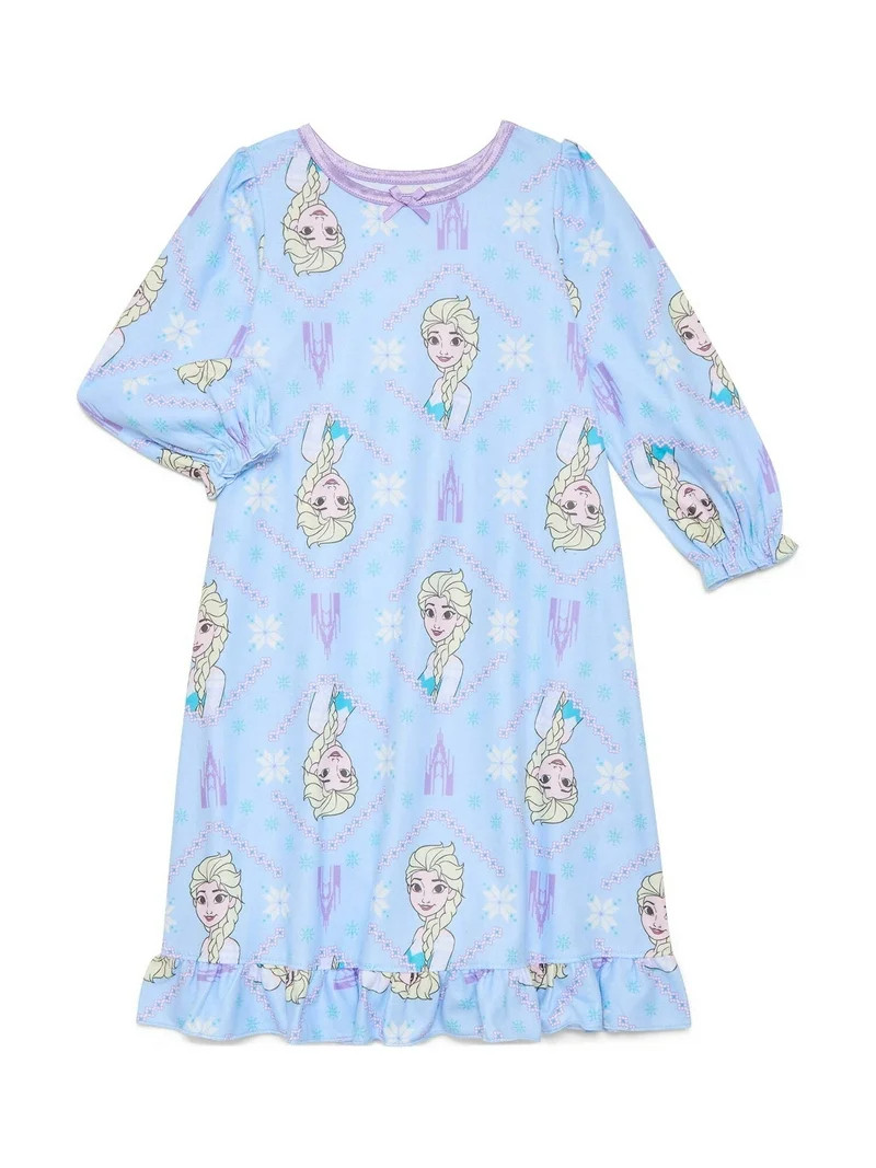 Disney Frozen Girls Christmas Pajama Nightgown, Sizes 4-12 | Walmart (US)