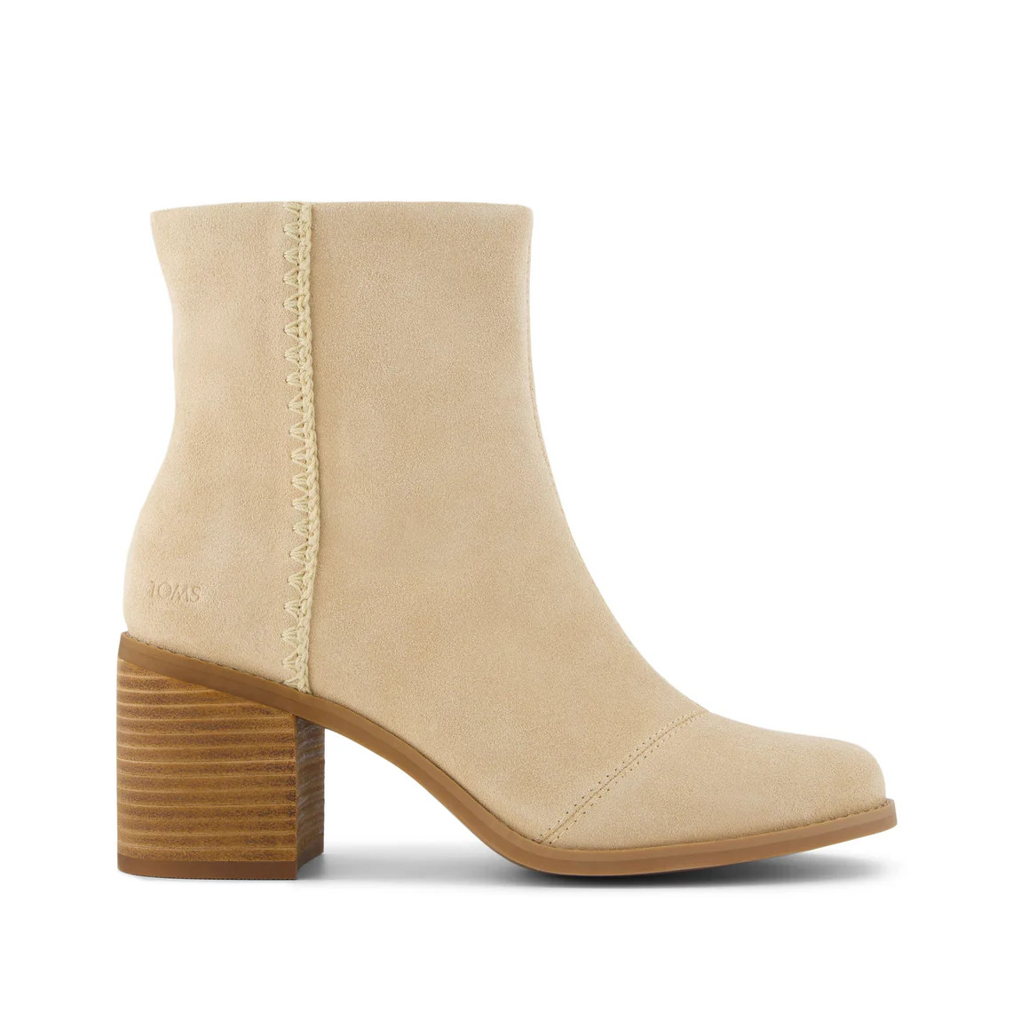 Evelyn Natural Suede Deco Stitch Boot | Toms EMEA