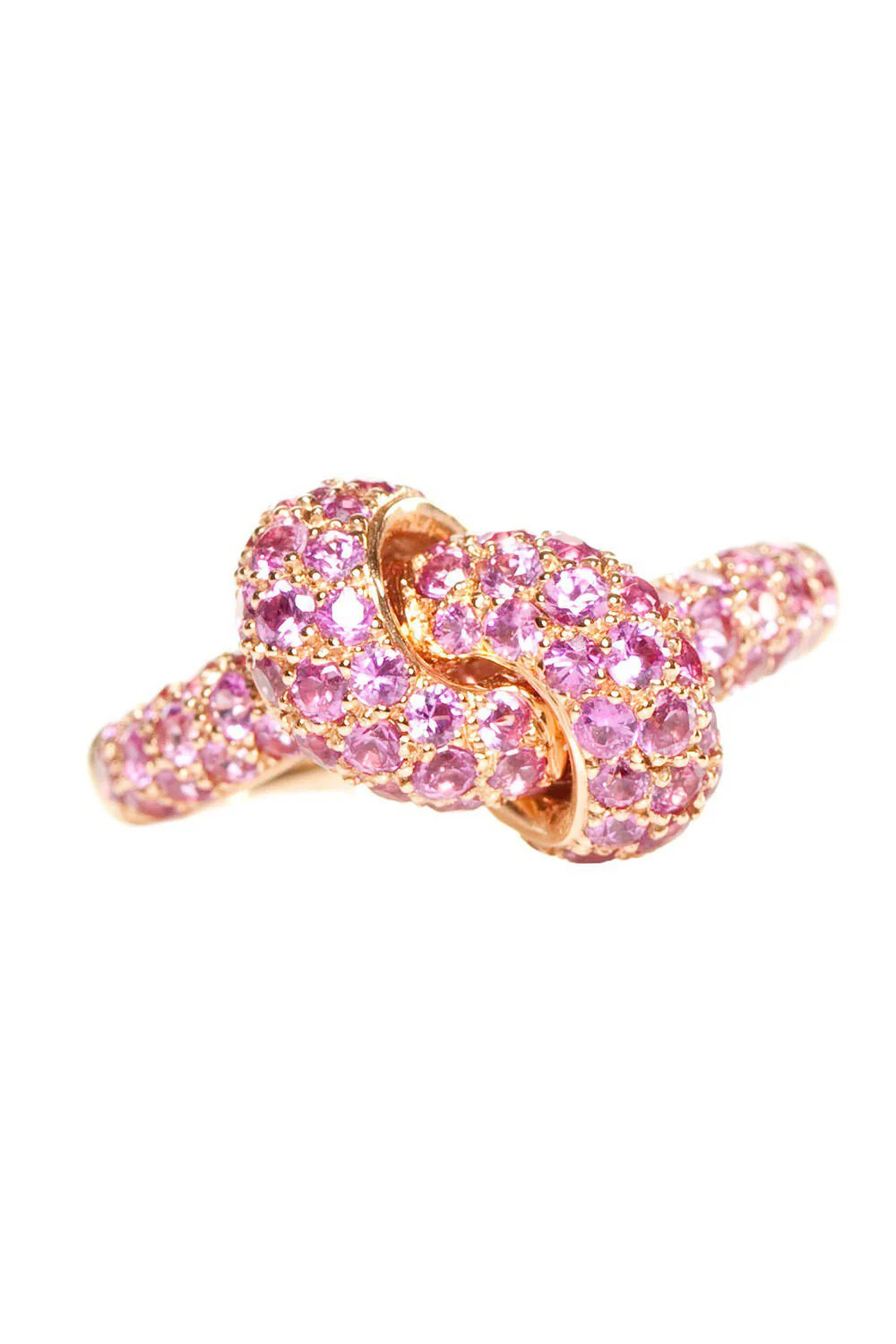 Pink Sapphire Love Knot Ring | THE LOVE KNOT BY CORALIE | Marissa Collections